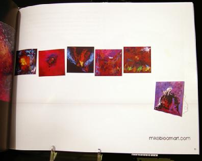 Book Page Featuring Mike Bloom's work in Aleatoric Art Book