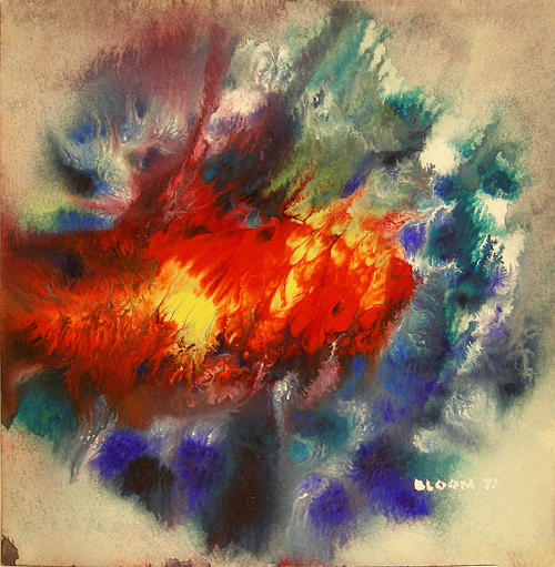 Watercolor Painting on Paper entitled 'Burst 2'