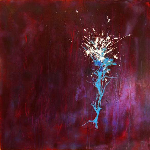 Acrylic on Canvas Entitled: 'Blue Dancer' 30" x 30"